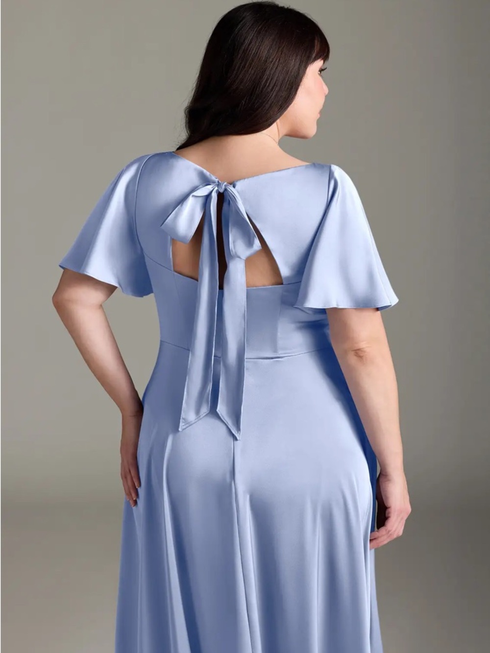 Azazie Kimber Stretch
Ice A-Line Ruched Stretch Satin Dress - Picture 4 of 5